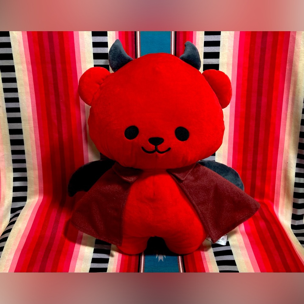 Fukuya Halloween Goth Bat Devil 🦇 Big Plush 14" Vampire Bear Bat